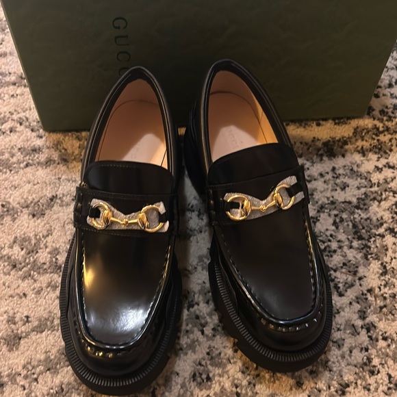 Gucci Horsebit Lug Sole Loafer Moccasin Leather Magnum Calf - Picture 11 of 16